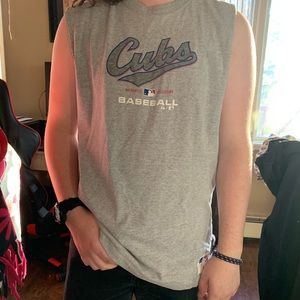 VINTAGE Cubs cut-off sleeve shirt